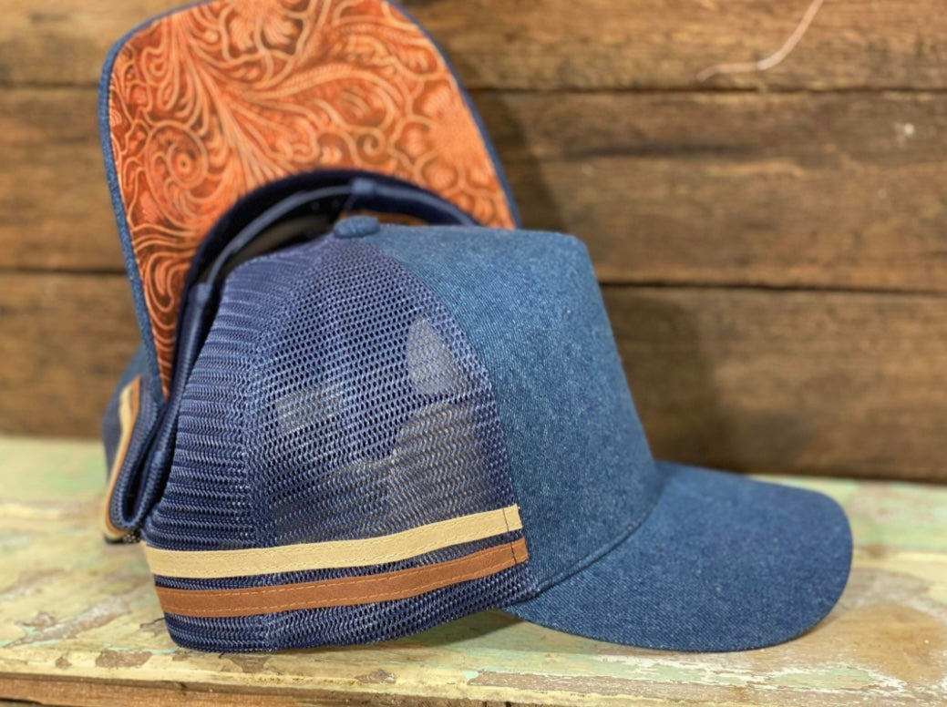 Leather Patch Trucker Cap