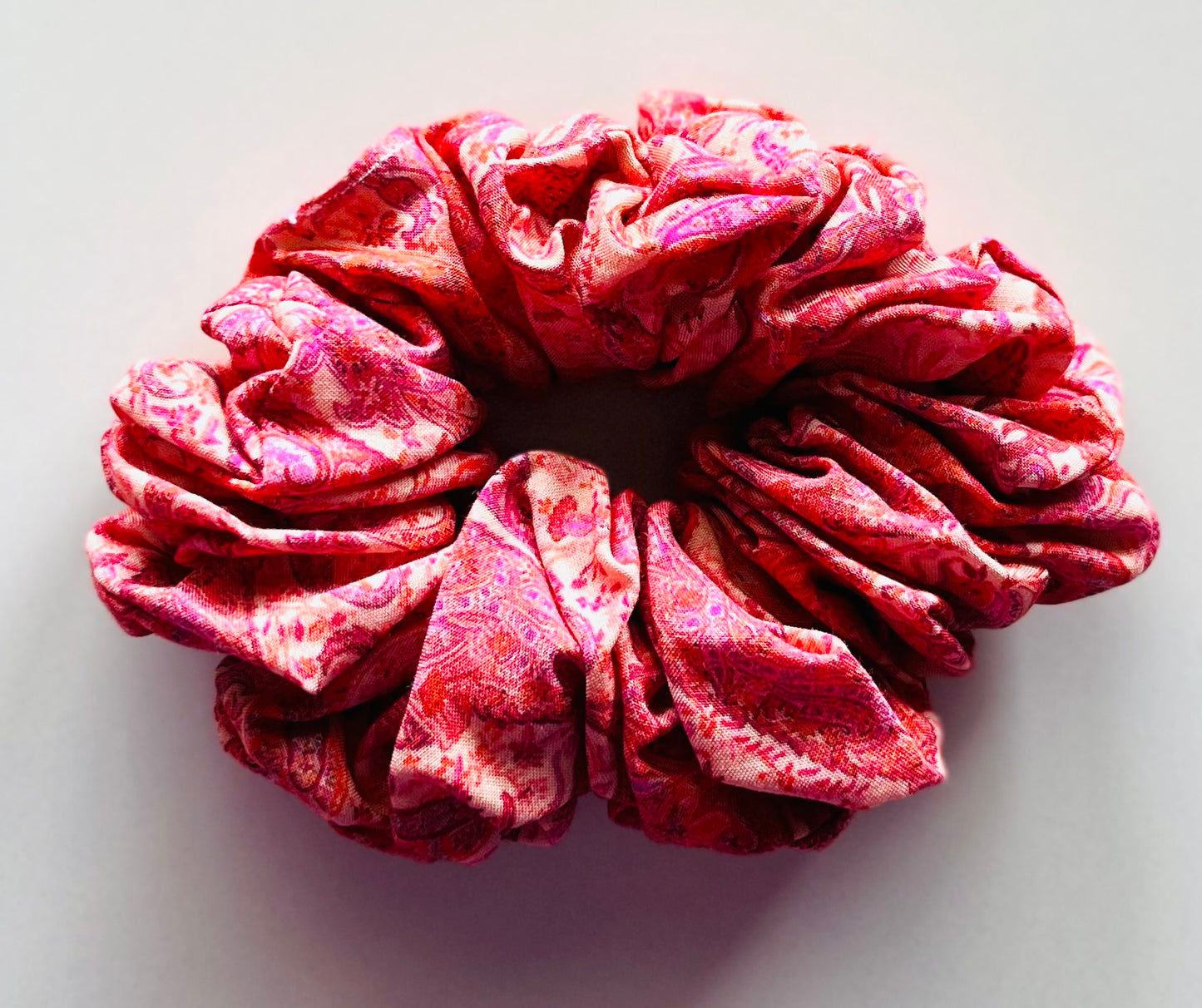 Pink Paisley Scrunchie