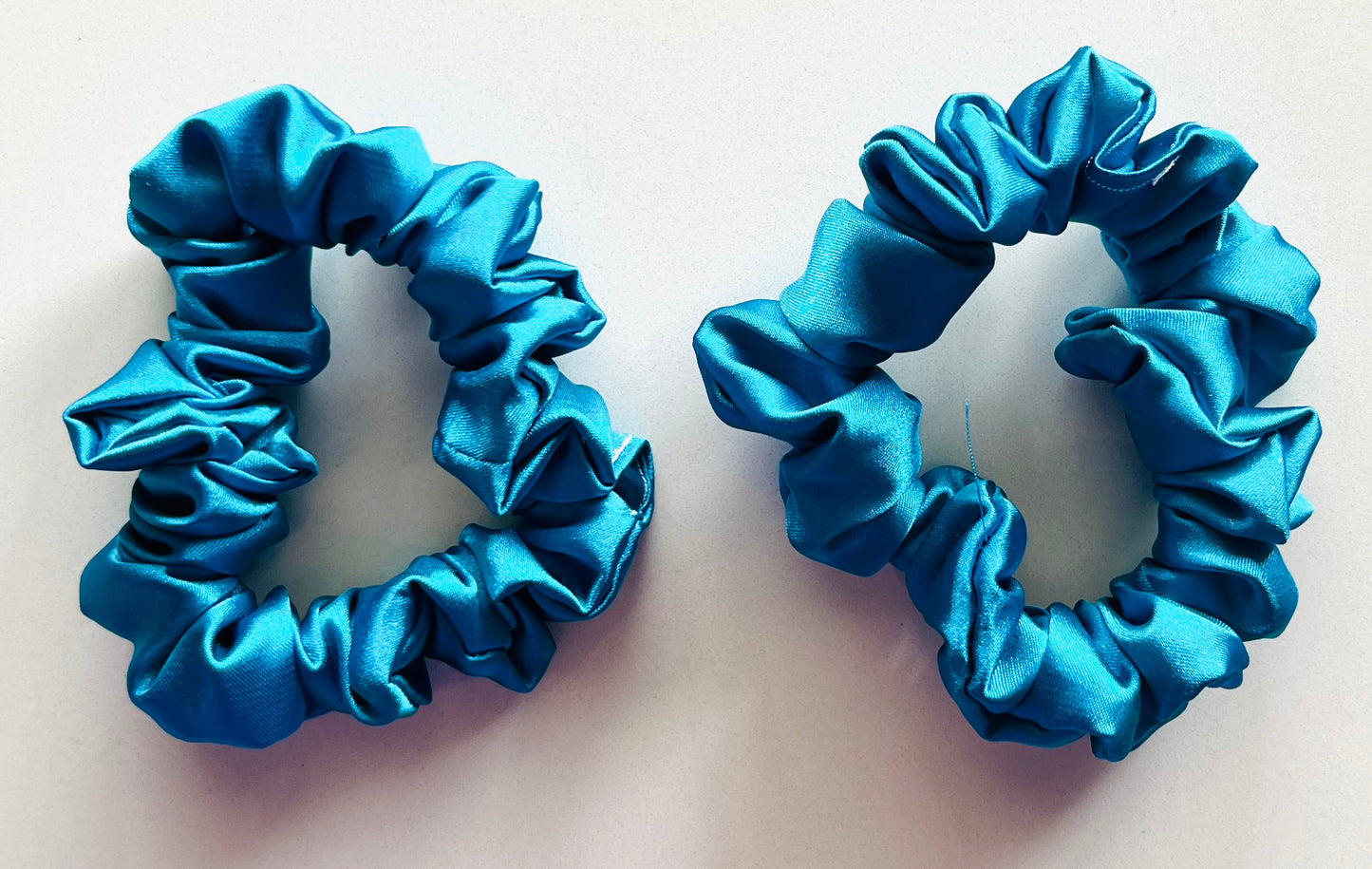 Sky Blue Satin Scrunchie
