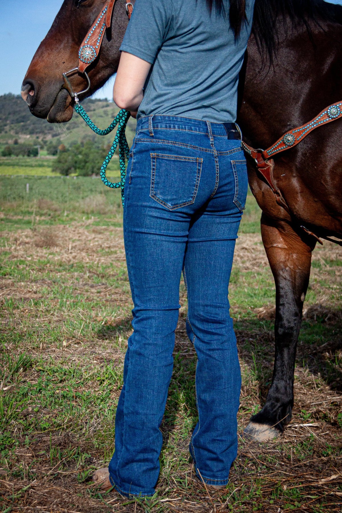 OBFilly 2.0 Blue Stonewash Womens Jeans - Boot Cut