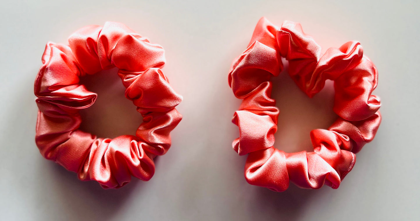 Watermelon Satin Scrunchie