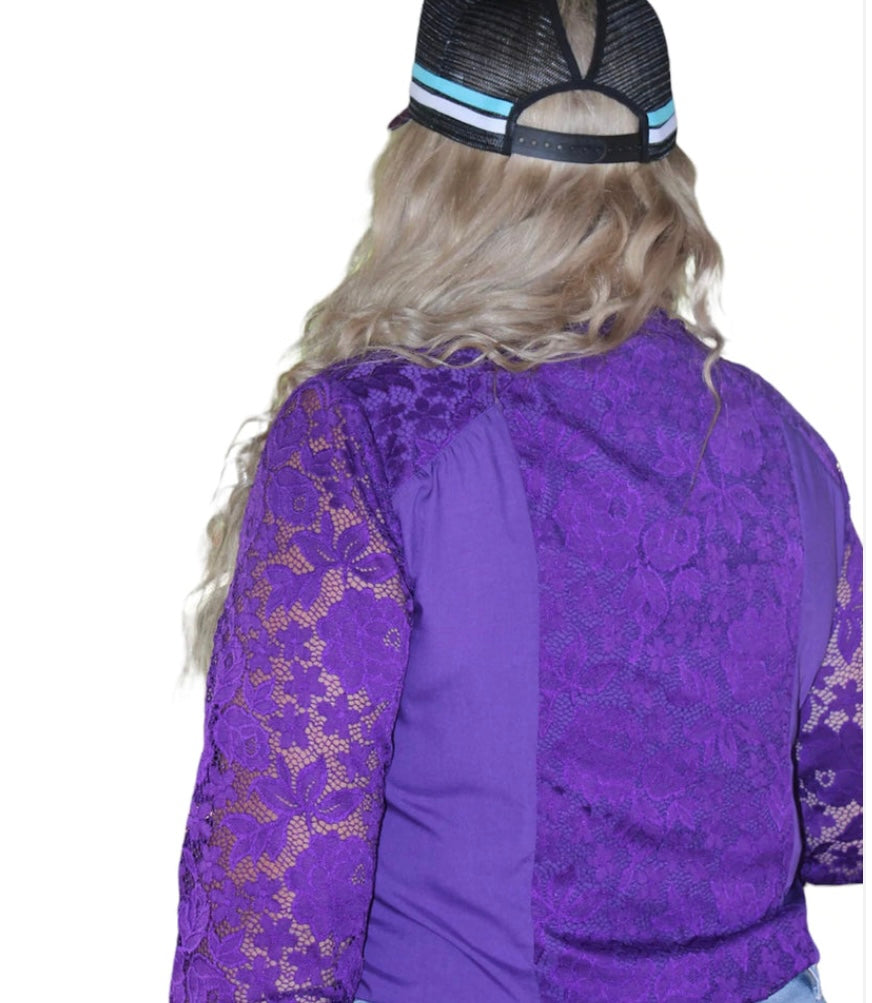 Cleo 1/2 Lace Western Shirt