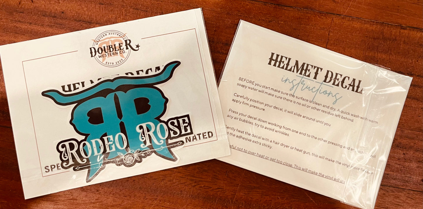 Rodeo Rose Helmet Decal