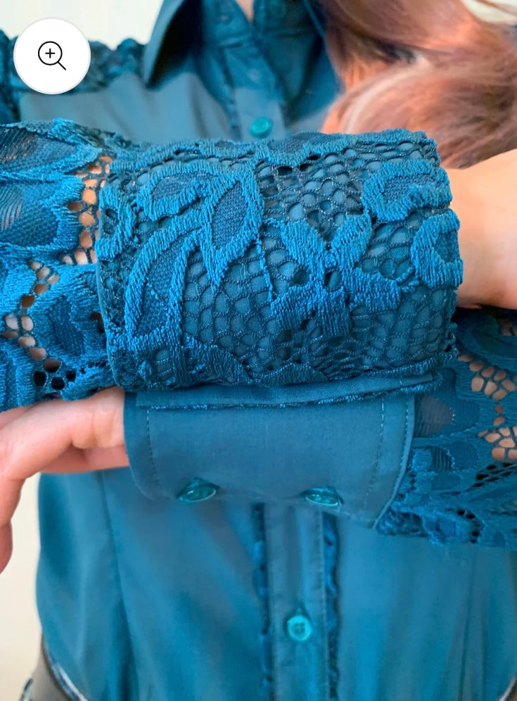 Brielle 1/2 Lace Western Shirt