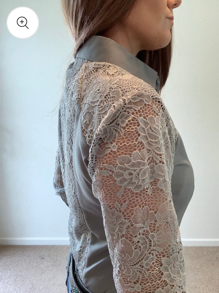 Lorna 1/2 Lace Western Shirt