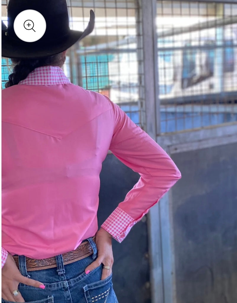 Cami Gingham Western Shirt