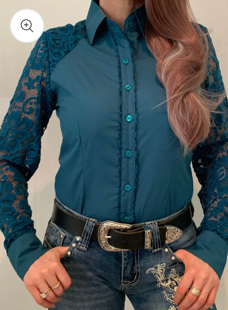 Brielle 1/2 Lace Western Shirt