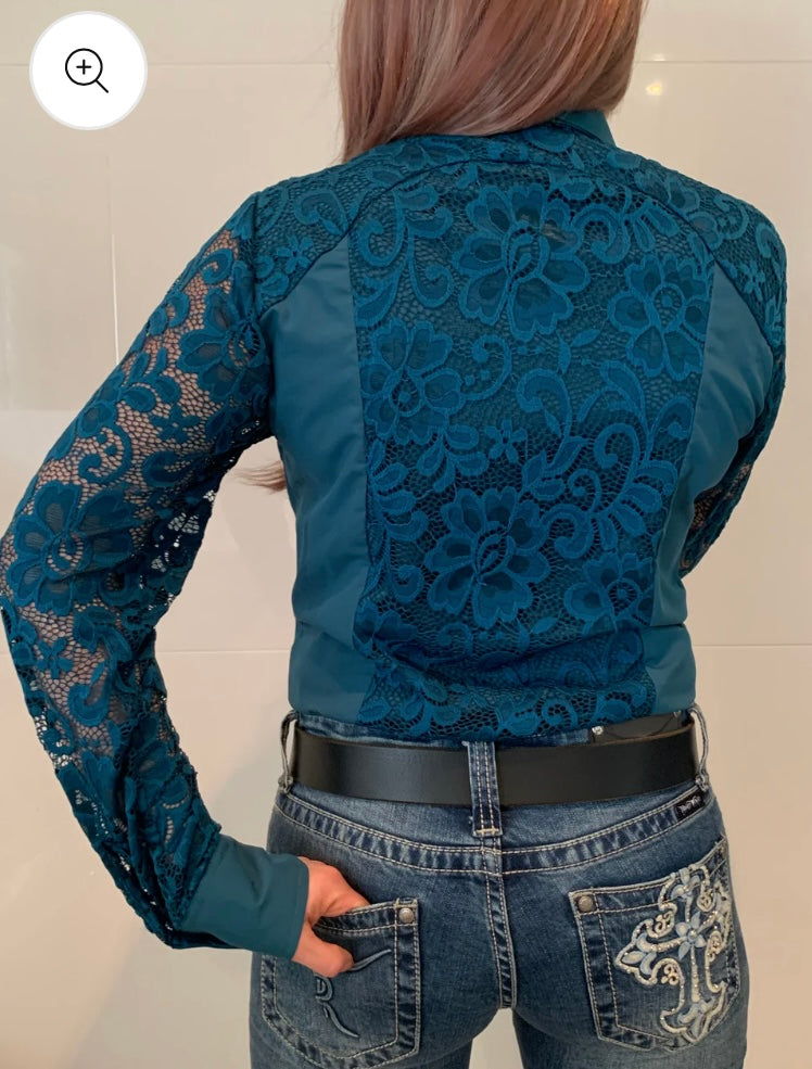 Brielle 1/2 Lace Western Shirt