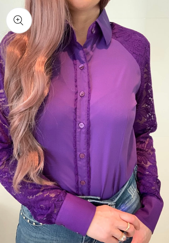 Cleo 1/2 Lace Western Shirt