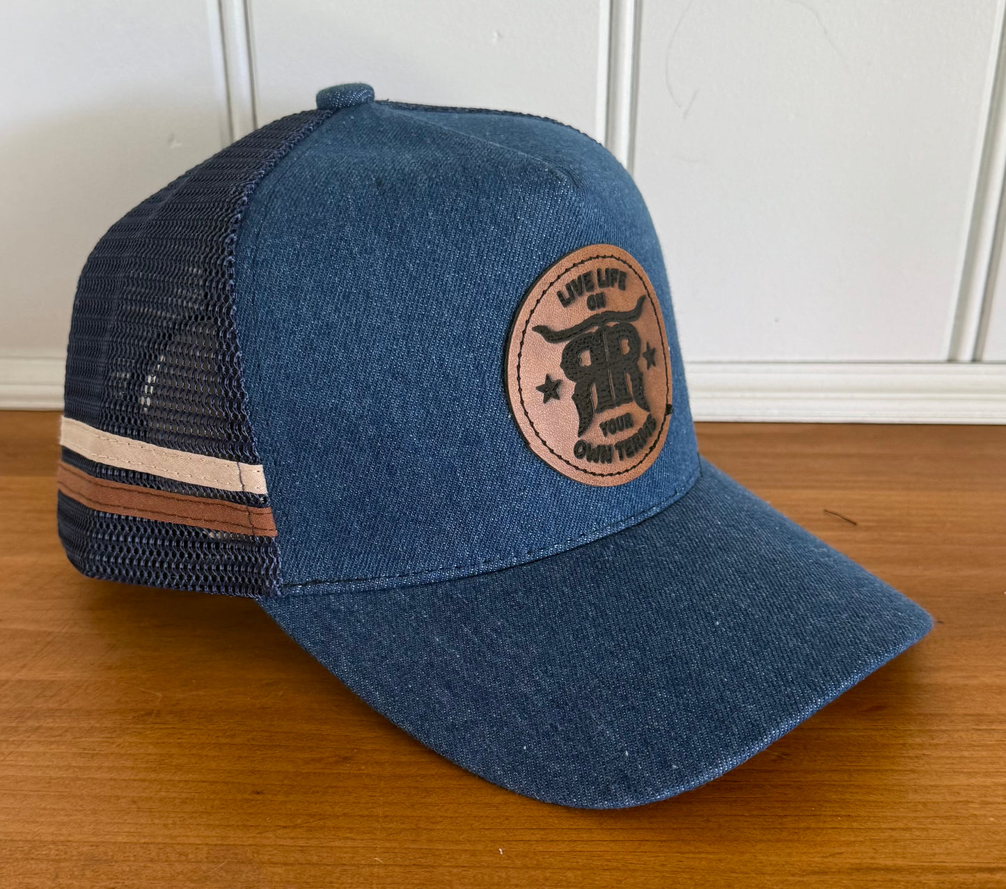Leather Patch Trucker Cap