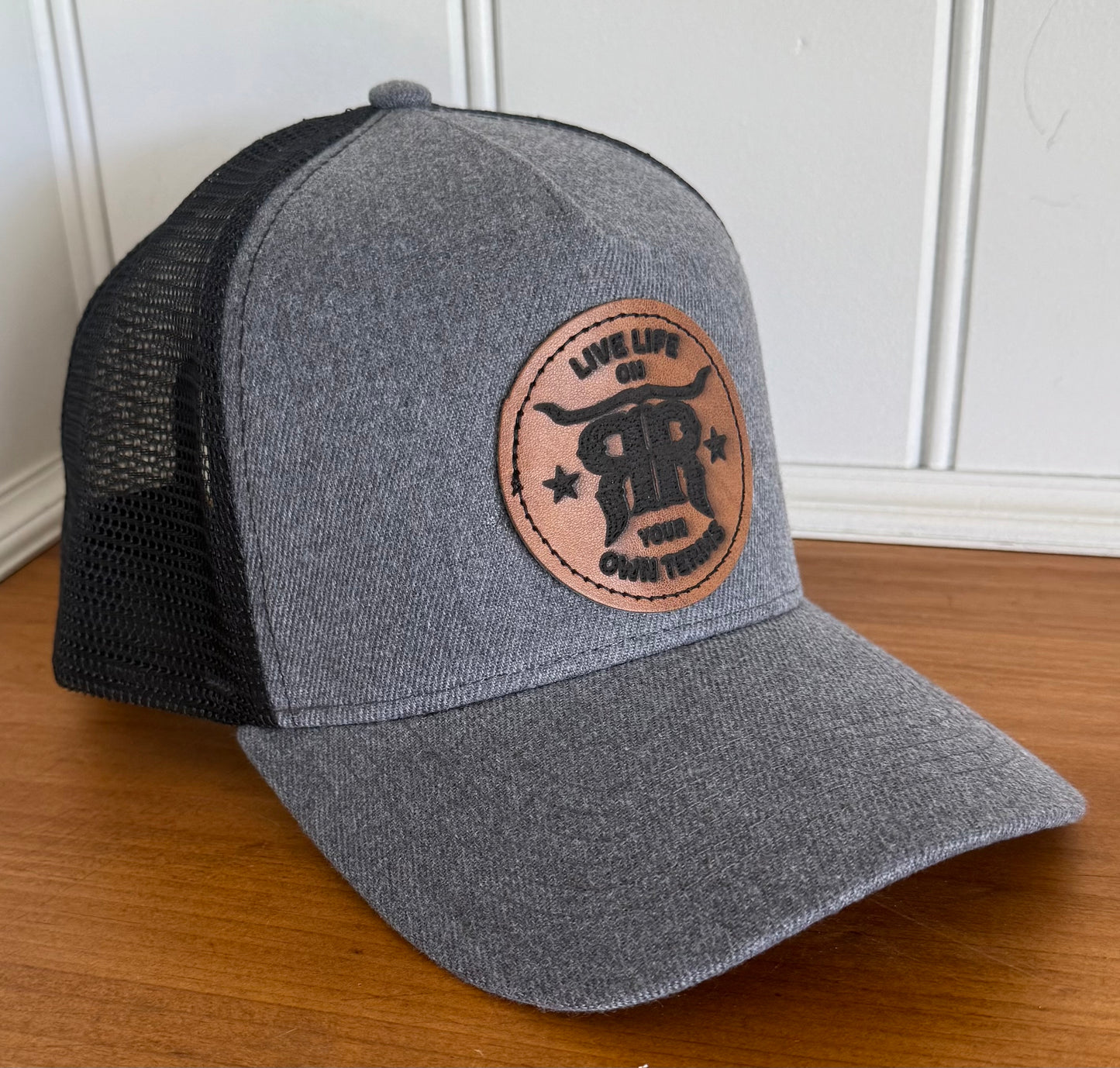 Leather Patch Trucker Cap
