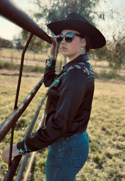 Miss Dale Satin Western Shirt