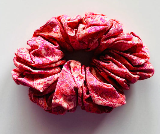 Pink Paisley Scrunchie