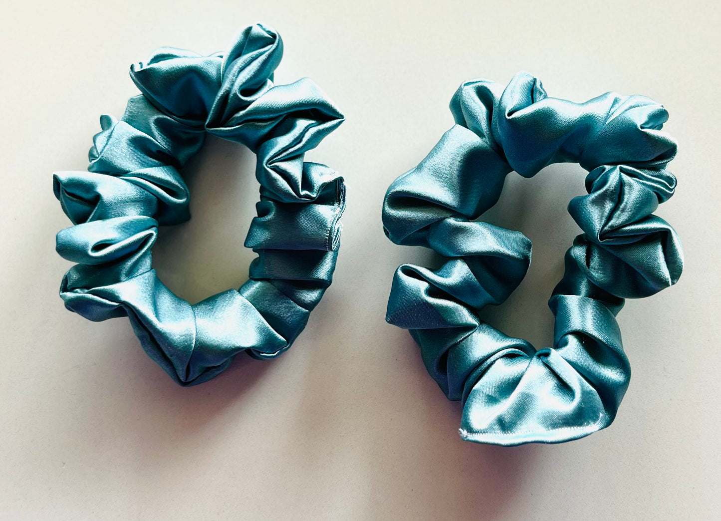 Moody Blue Satin Scrunchie