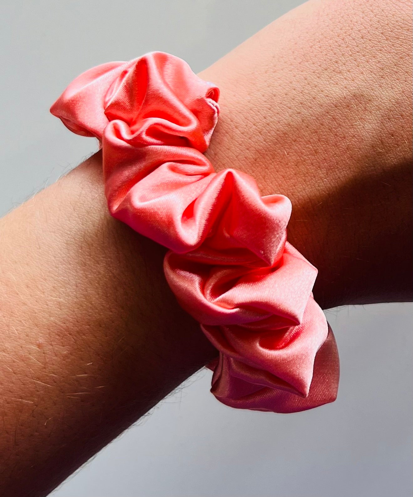 Watermelon Satin Scrunchie