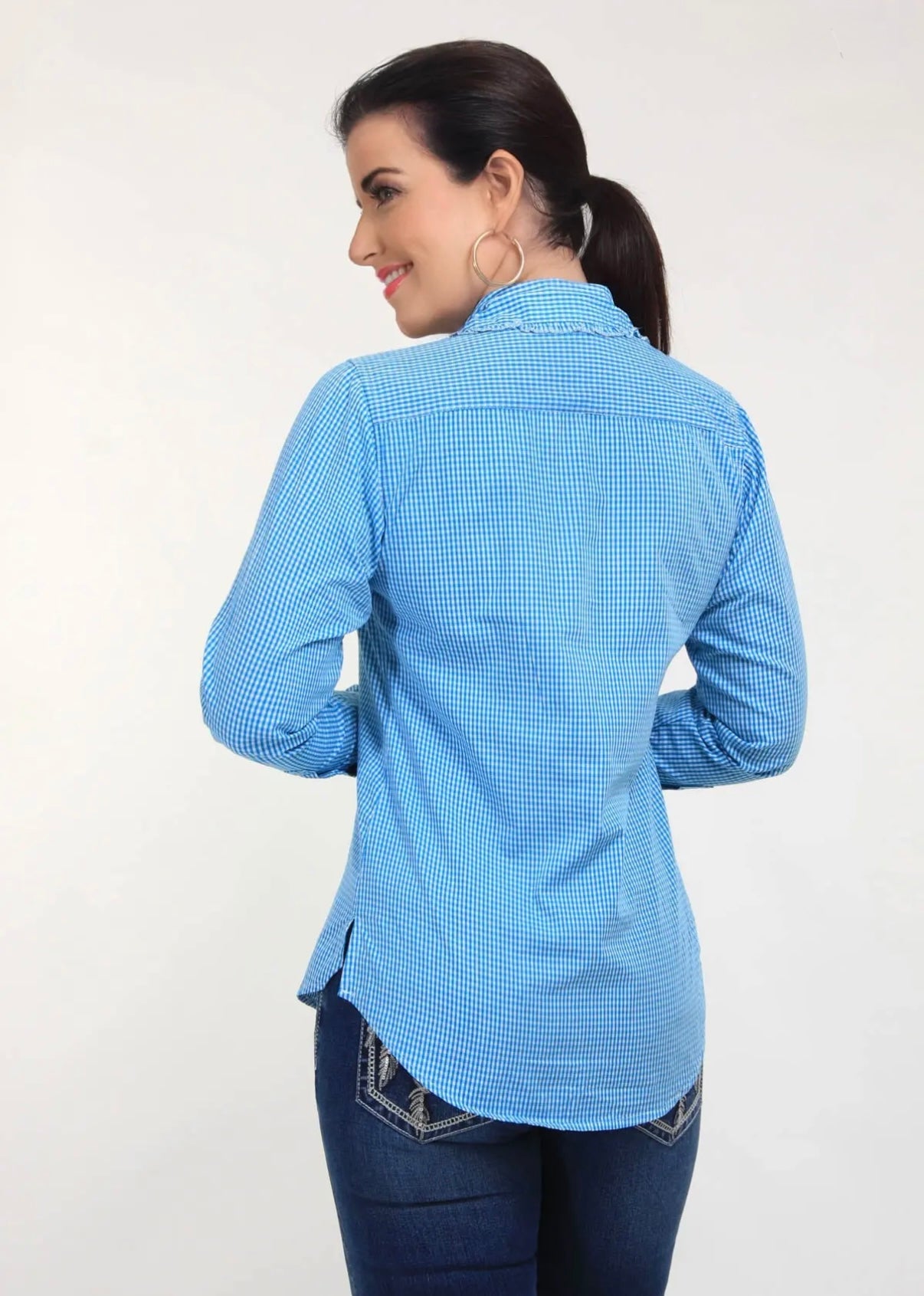 Gingham Ruffle Shirt