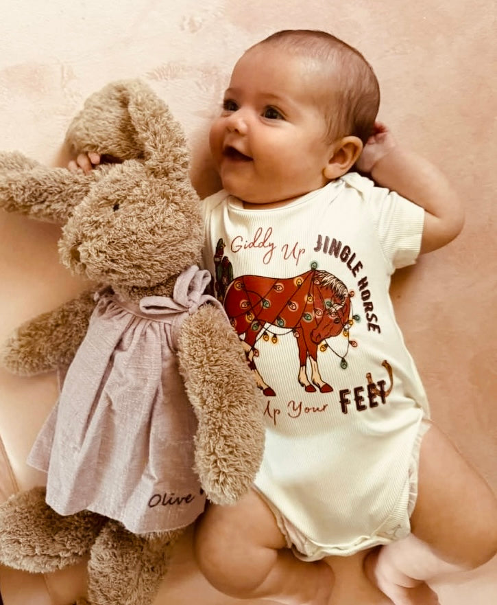 Giddy Up Jingle Horse Baby Romper