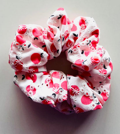 Broderie Apples Scrunchie
