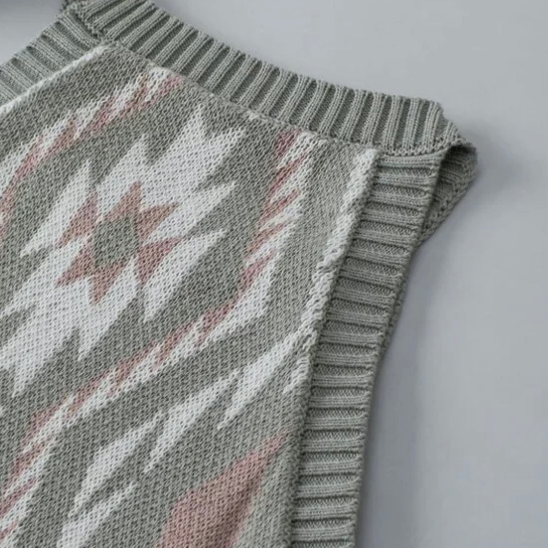 Laurel Green Tribal Pattern Knit Top