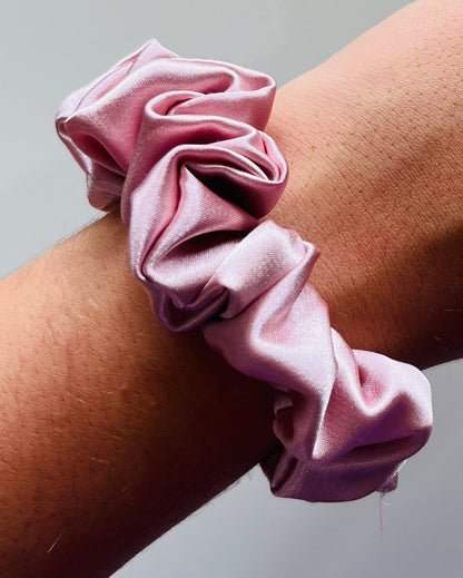 Dusty Rose Satin Scrunchie