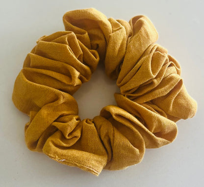 Tumeric Linen Scrunchie