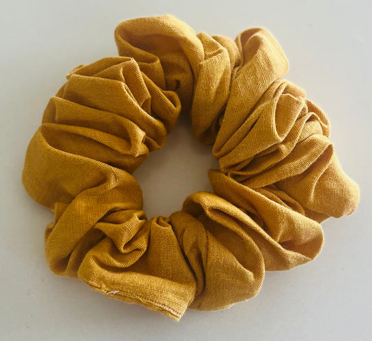 Tumeric Linen Scrunchie