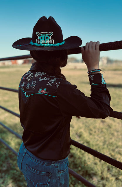 Miss Dale Satin Western Shirt