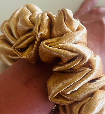 Gold Satin Scrunchie
