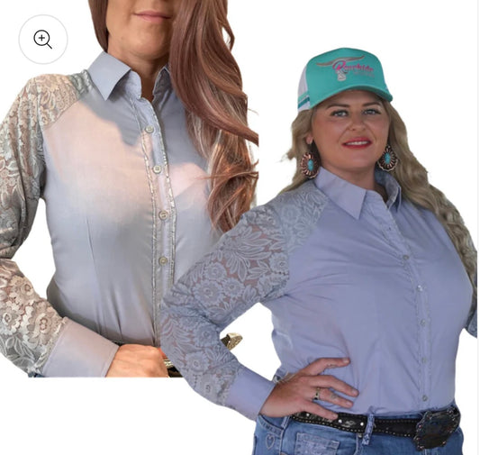 Lorna 1/2 Lace Western Shirt