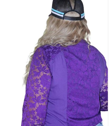 Cleo 1/2 Lace Western Shirt