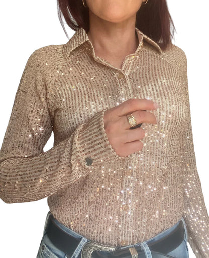 Ora Sparkle Stretch Western Shirt