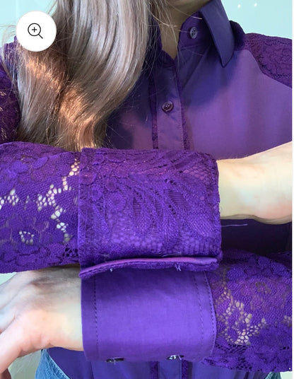 Cleo 1/2 Lace Western Shirt