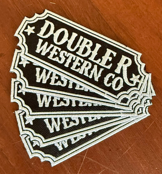 Double R Western Embroidered Iron-On Patch
