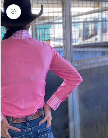 Cami Gingham Western Shirt