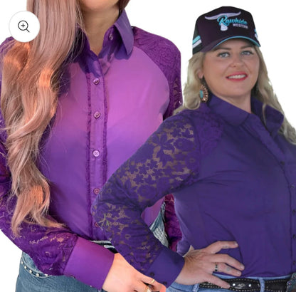 Cleo 1/2 Lace Western Shirt