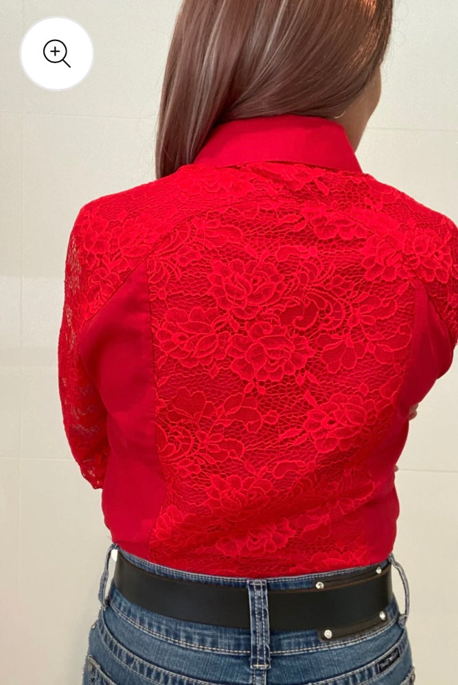 Rosa 1/2 Lace Western Shirt