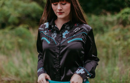 Miss Dale Satin Western Shirt