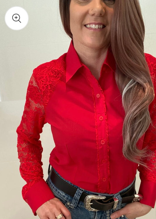 Rosa 1/2 Lace Western Shirt
