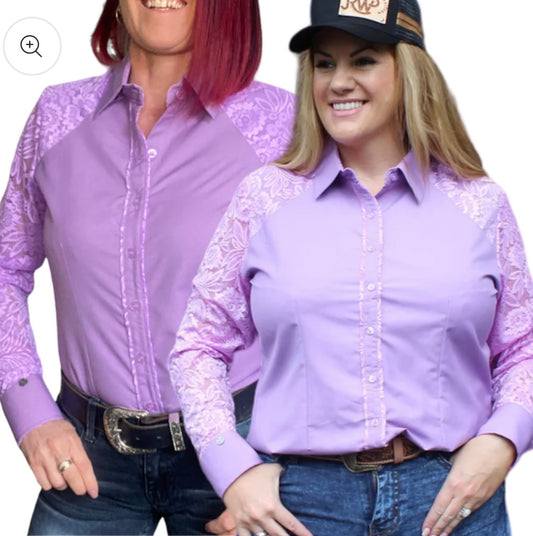 Bridy 1/2 Lace Western Shirt