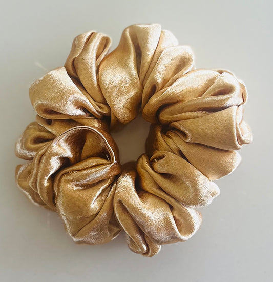 Gold Satin Scrunchie