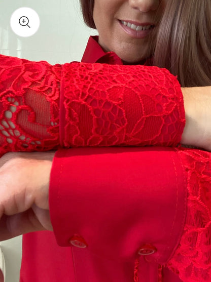Rosa 1/2 Lace Western Shirt