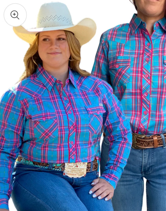 SAFFI Ladies Check Western Shirt