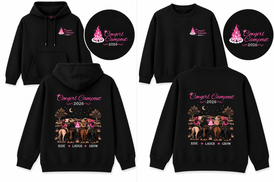 King Saddle Co - 2026 Cowgirl Campout Jumper & Hoodie