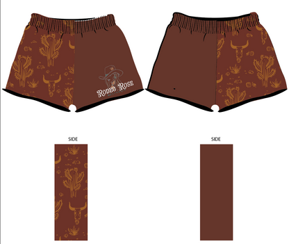 Rodeo Rose Footy Shorts