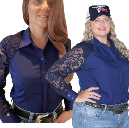 Nelly 1/2 Lace Western Shirt