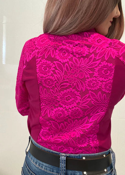 Pinky 1/2 Lace Western Shirt