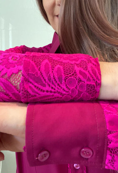 Pinky 1/2 Lace Western Shirt