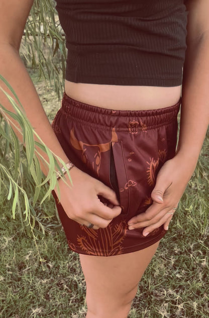 Rodeo Rose Footy Shorts